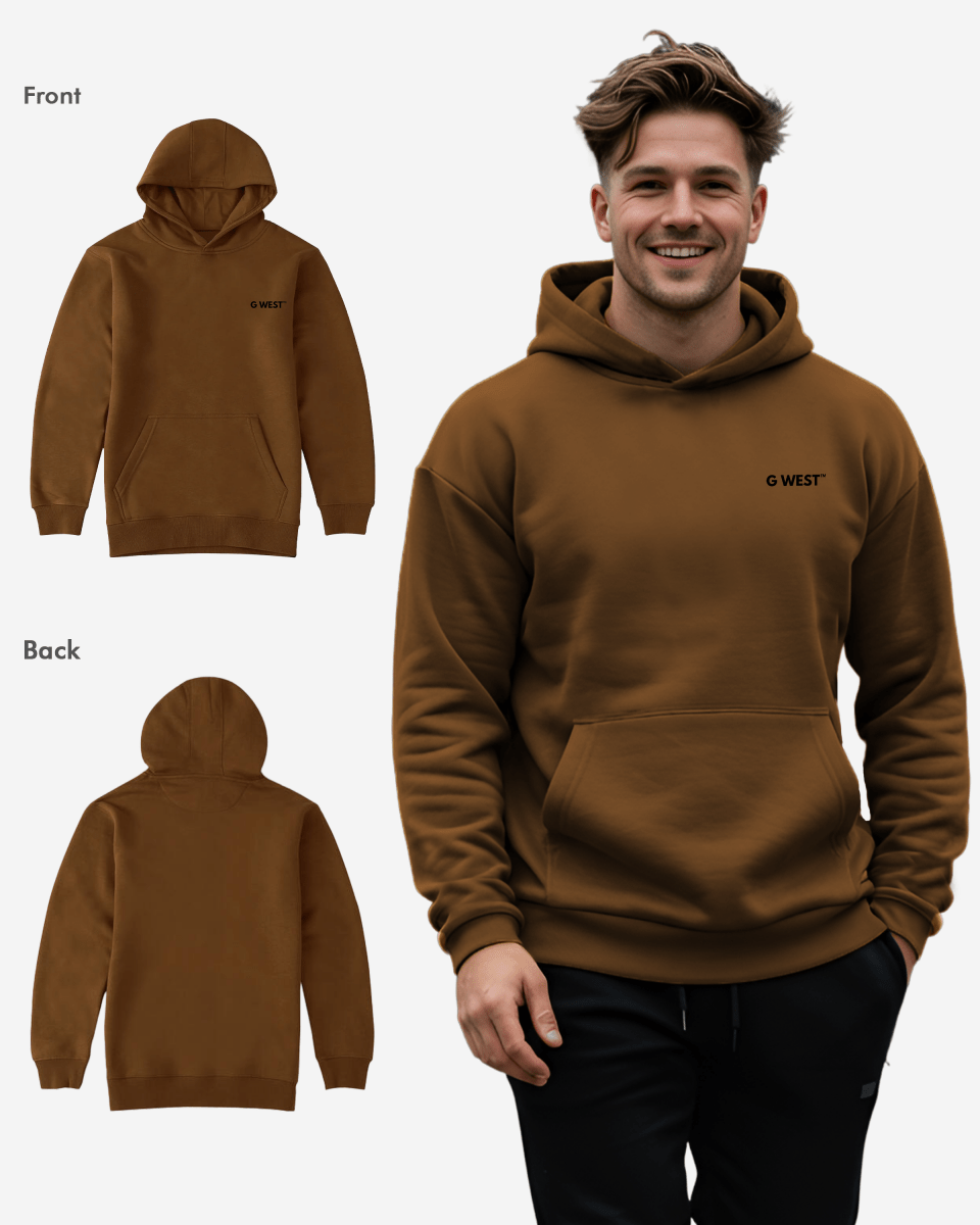 G WEST MENS PULLOVER HOODIE WITH LOGO : GWHDL7002 - 13 COLORS - G West