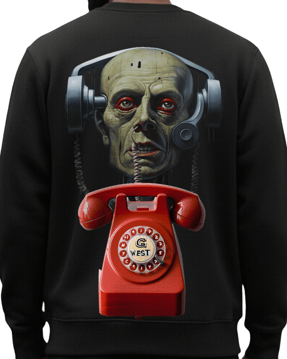 G West Men's Telephone Head Heavy Premium Crewneck - G West
