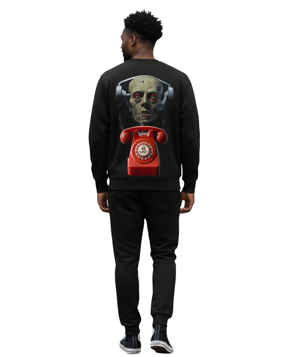 G West Men's Telephone Head Heavy Premium Crewneck - G West