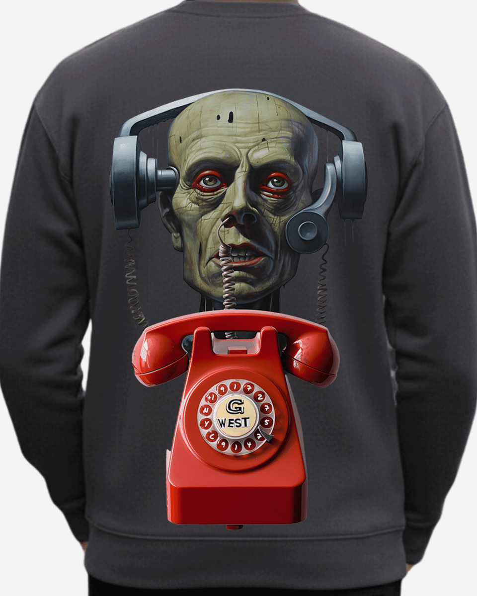 G West Men's Telephone Head Heavy Premium Crewneck - G West