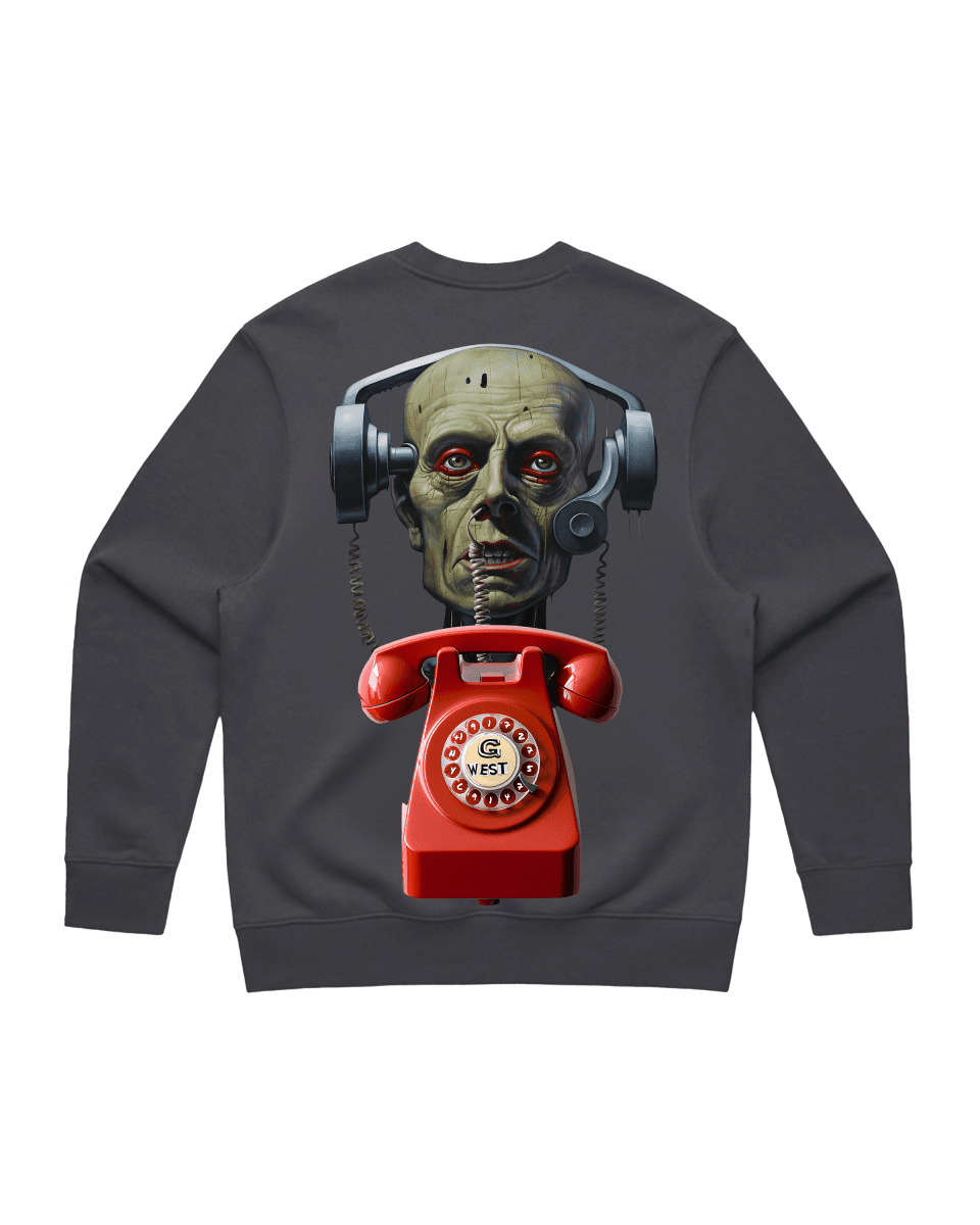 G West Men's Telephone Head Heavy Premium Crewneck - G West