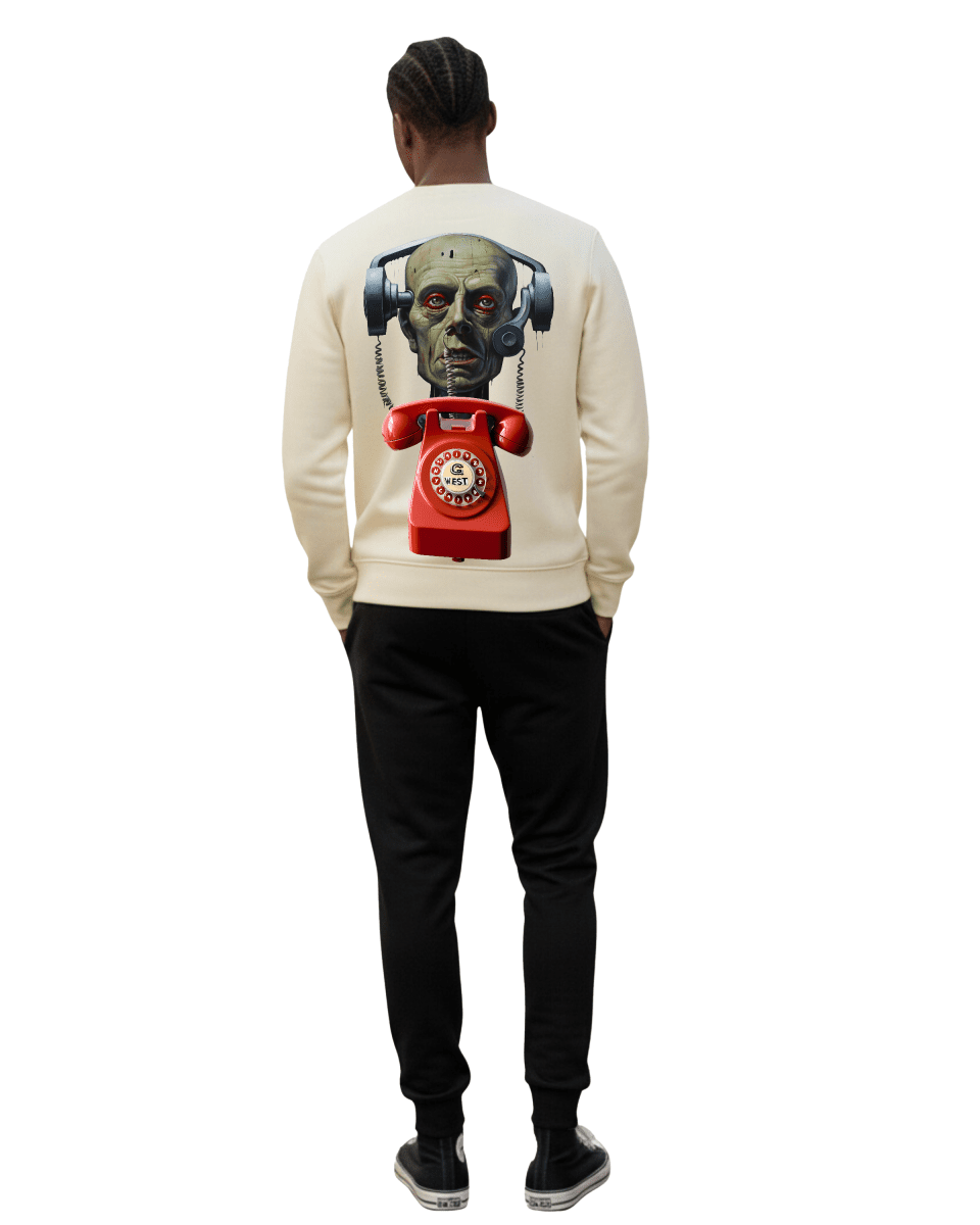 G West Men's Telephone Head Heavy Premium Crewneck - G West