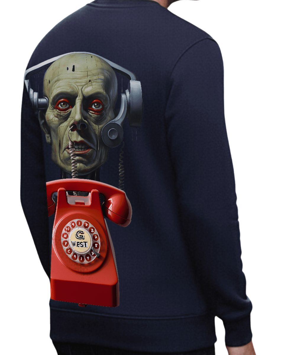 G West Men's Telephone Head Heavy Premium Crewneck - G West