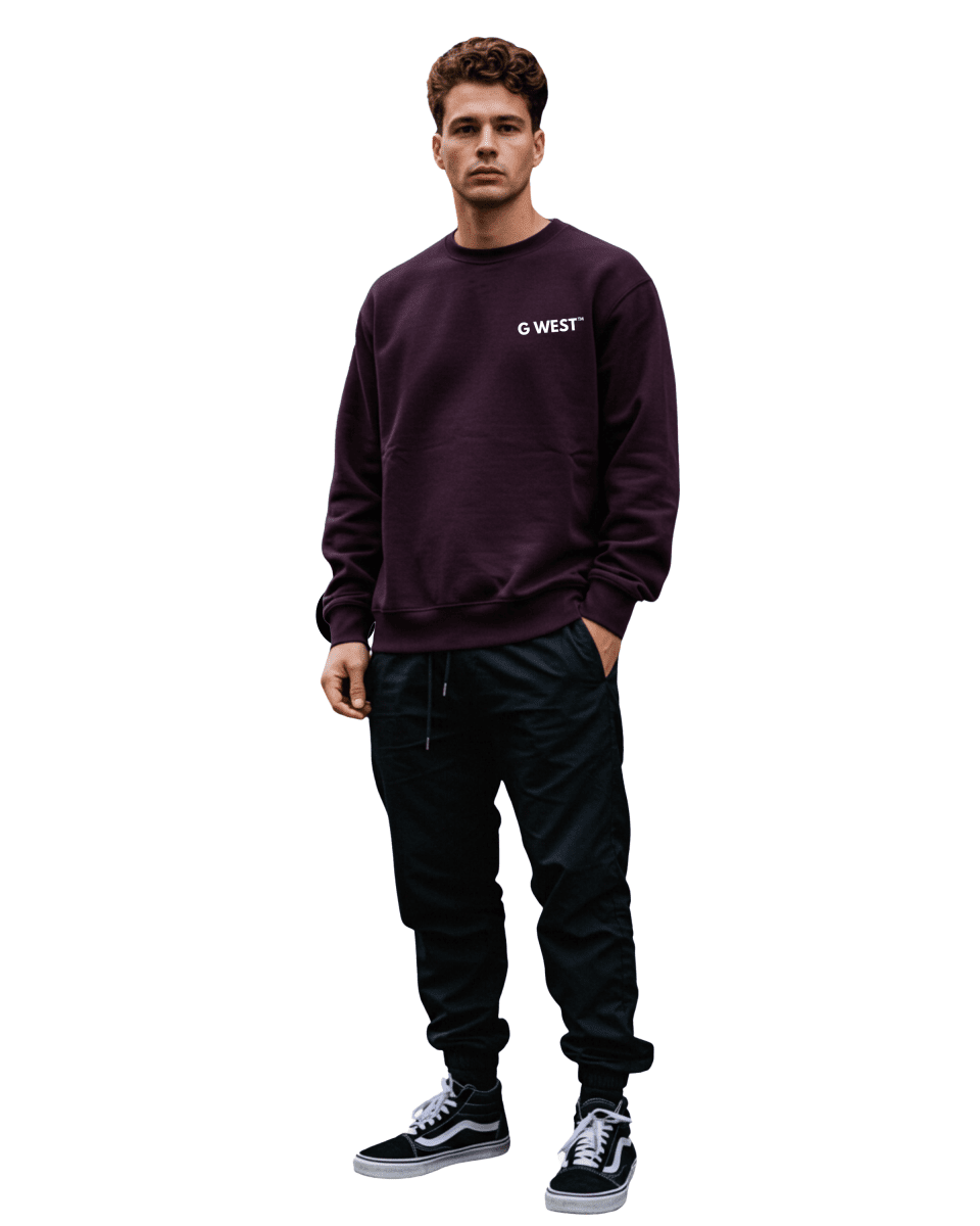 G West Men's Telephone Head Heavy Premium Crewneck - G West