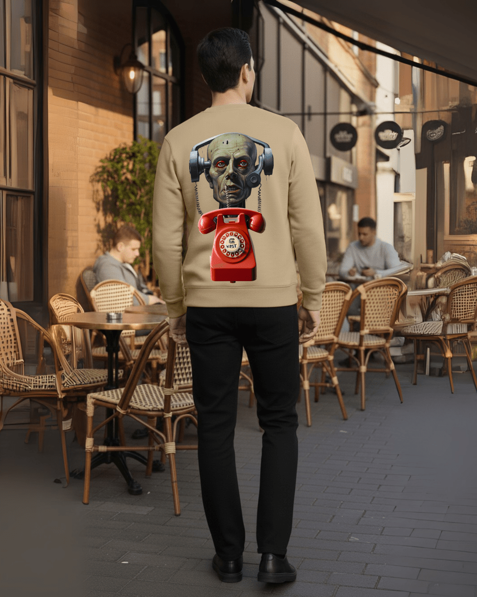 G West Men's Telephone Head Heavy Premium Crewneck - G West