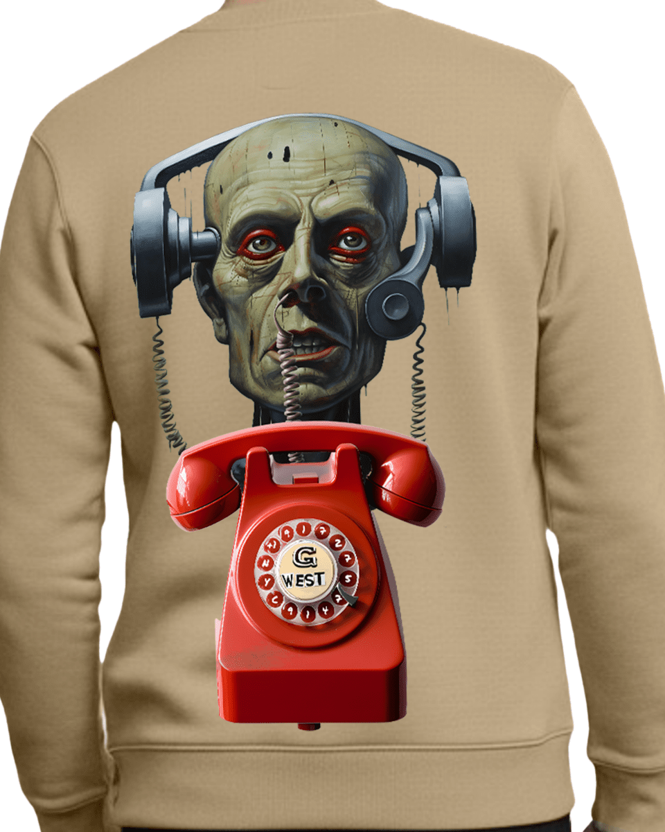 G West Men's Telephone Head Heavy Premium Crewneck - G West