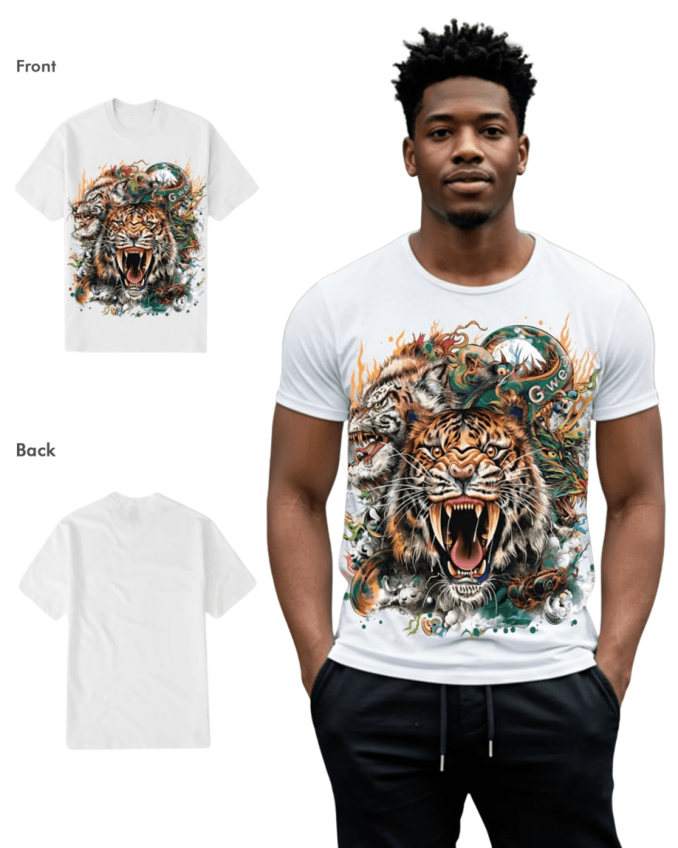 G West Mens Tiger Dragon Tee - G West