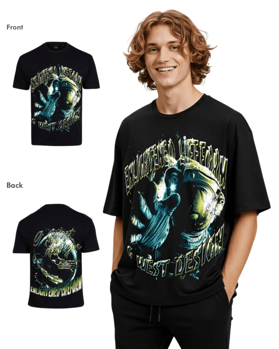 G West Mens Universe Premium Oversized Tee - G West