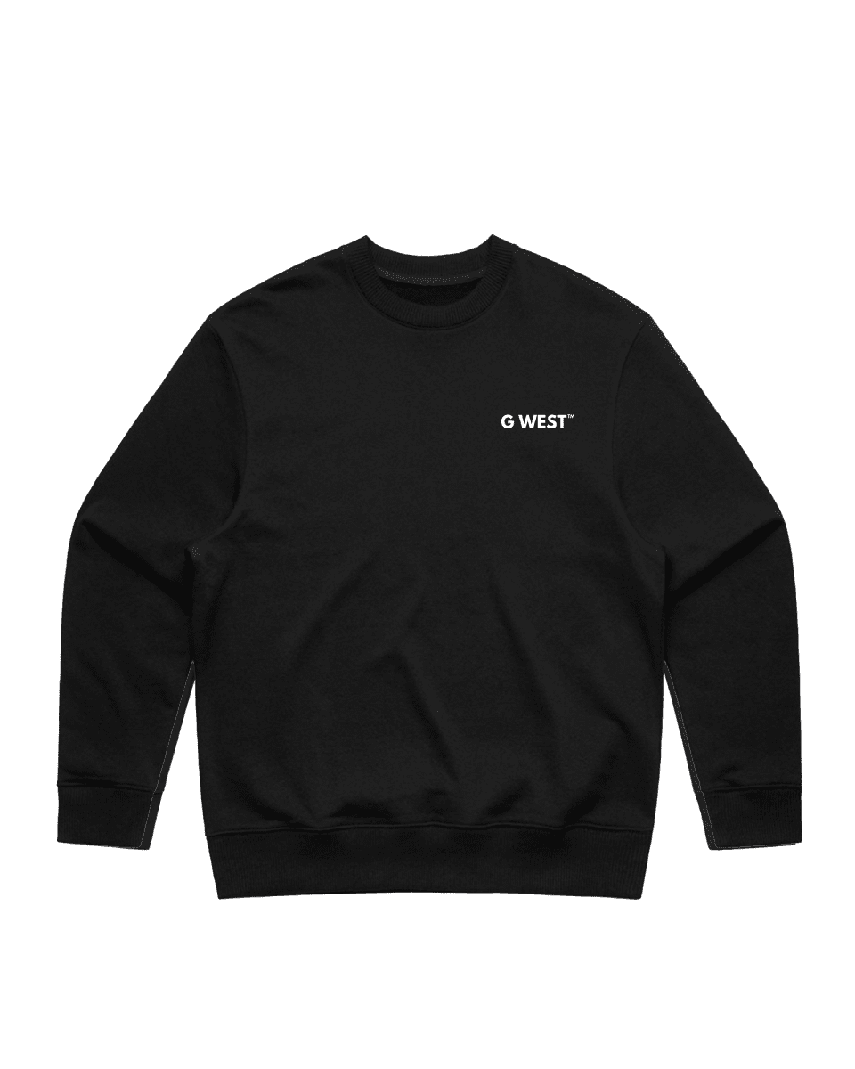 G West Men's Yellow Face Heavy Premium Crewneck - G West