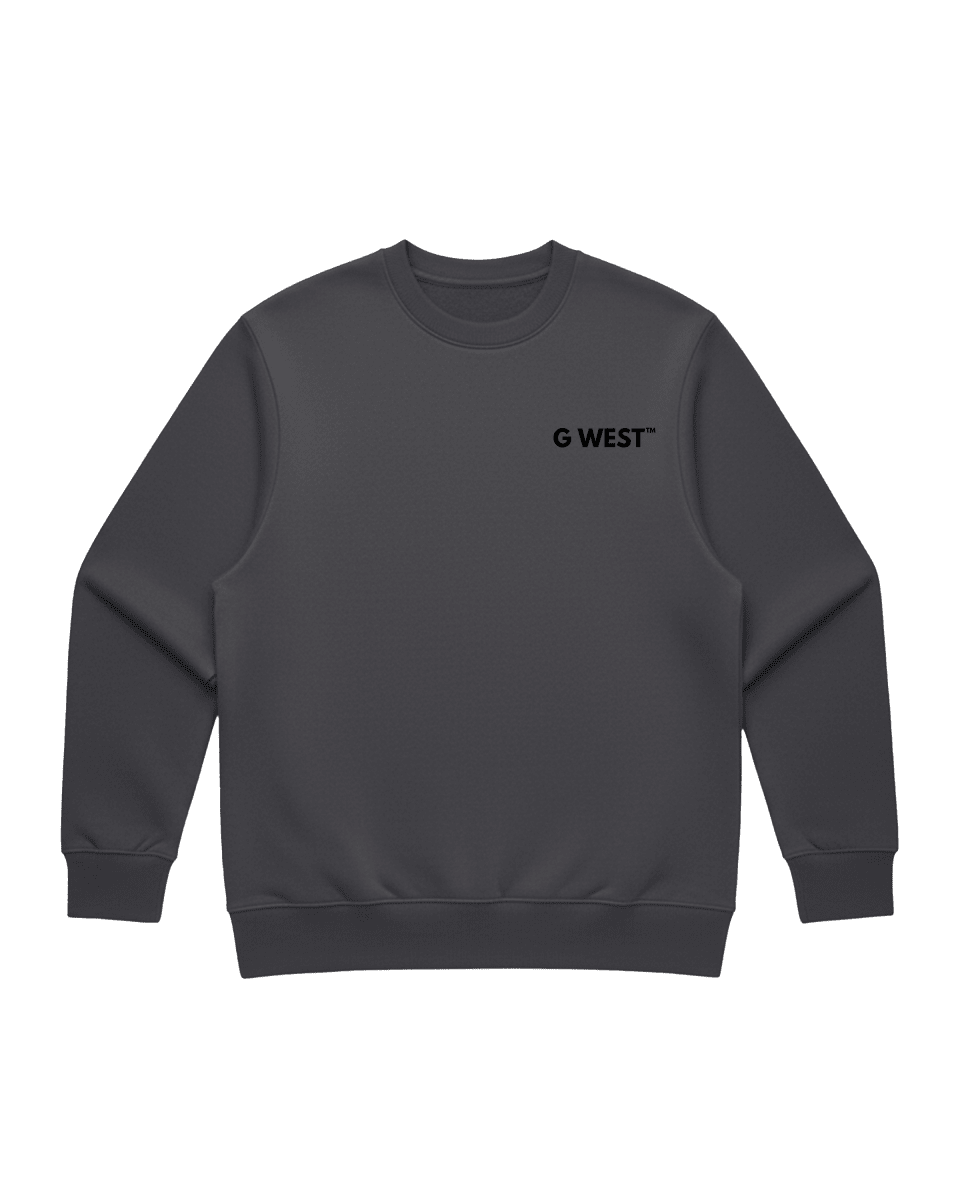 G West Men's Yellow Face Heavy Premium Crewneck - G West
