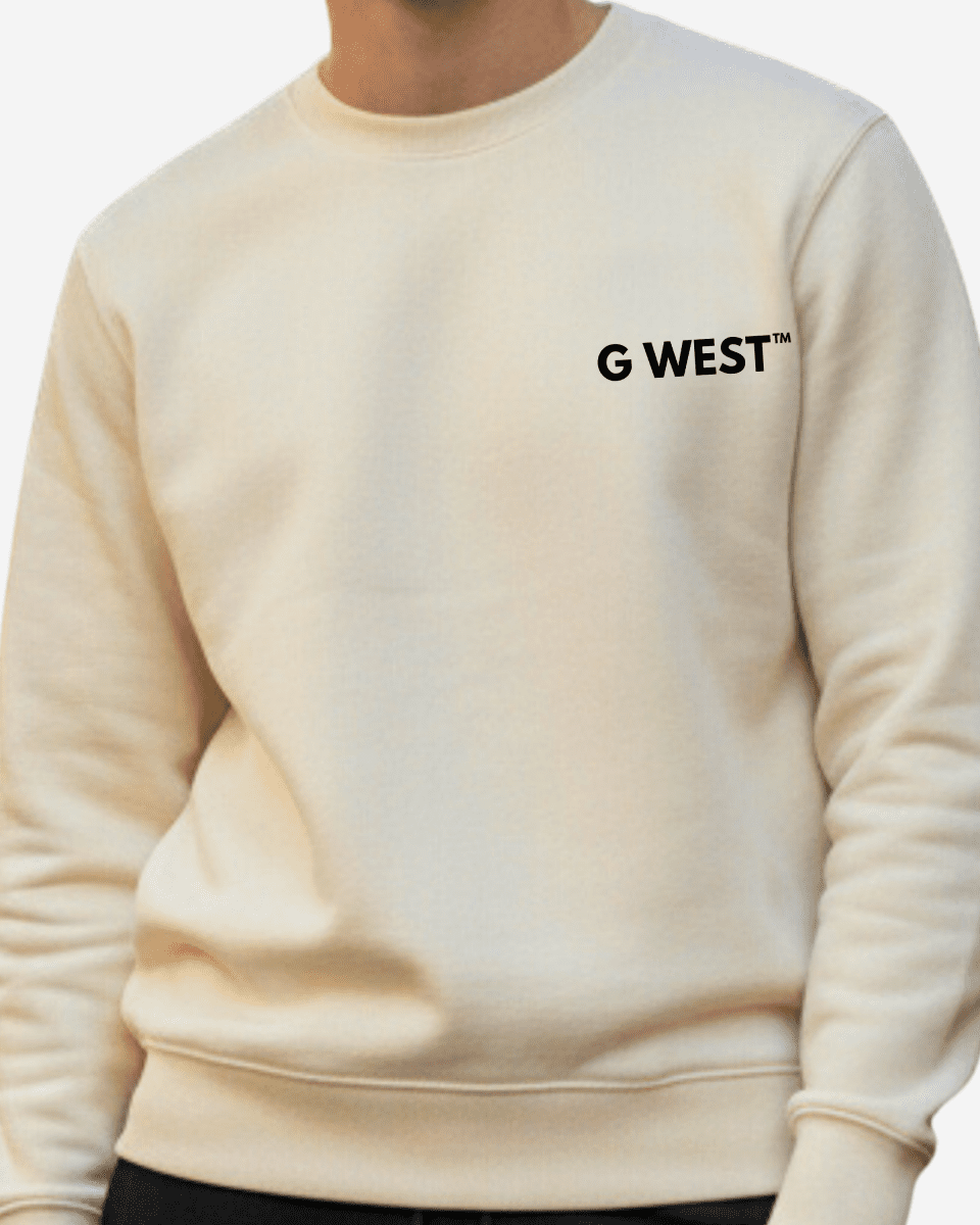 G West Men's Yellow Face Heavy Premium Crewneck - G West