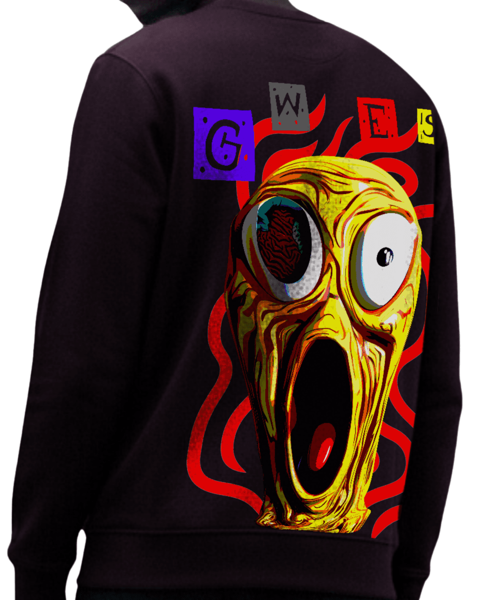 G West Men's Yellow Face Heavy Premium Crewneck - G West