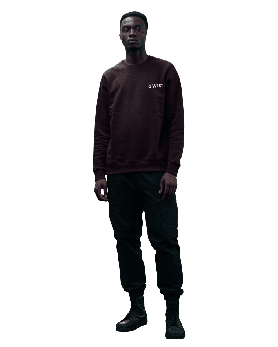 G West Men's Yellow Face Heavy Premium Crewneck - G West