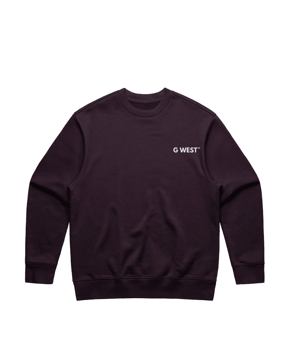 G West Men's Yellow Face Heavy Premium Crewneck - G West