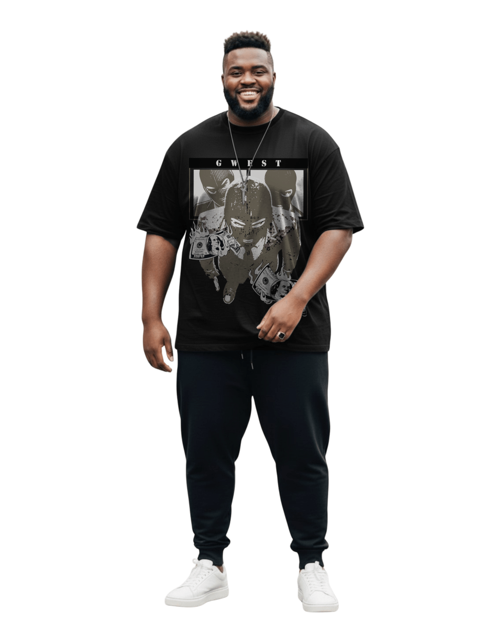 G West Money Heist Big And Tall Oversized T-Shirt - G West