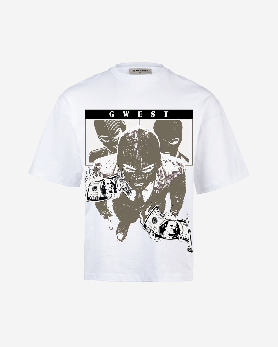 G West Money Heist Big And Tall Oversized T-Shirt - G West