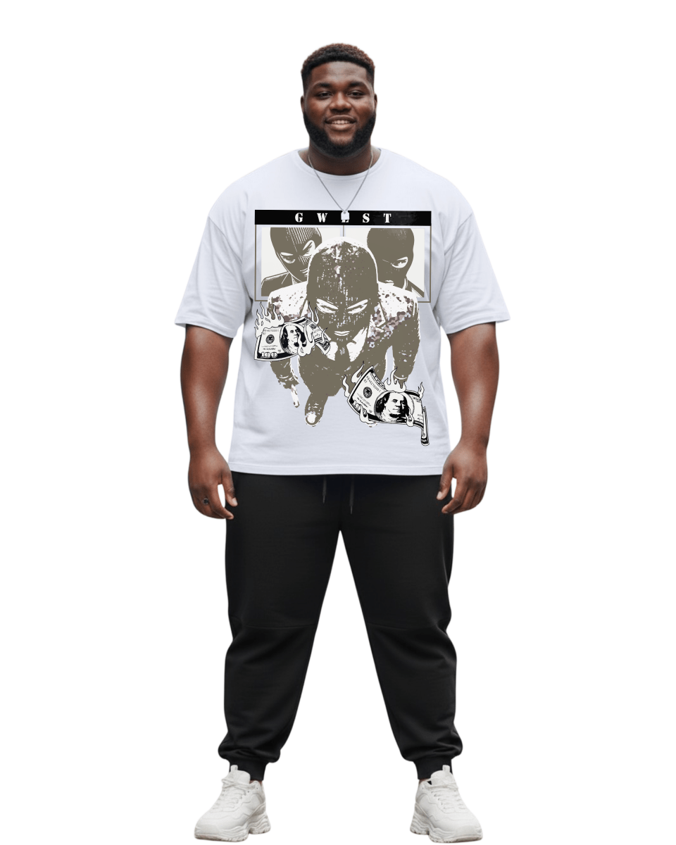 G West Money Heist Big And Tall Oversized T-Shirt - G West