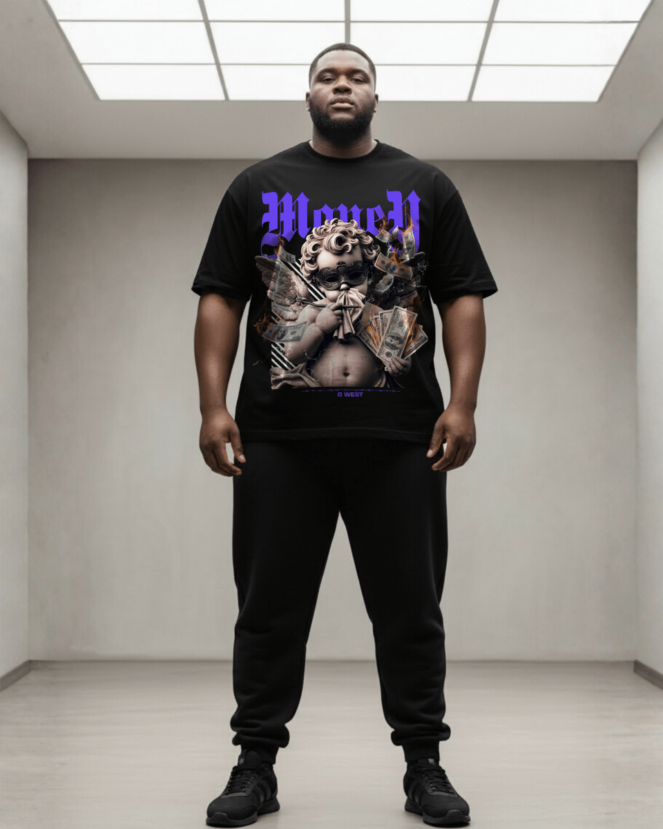 G West Money Is Everything Big And Tall Oversized T-Shirt - G West