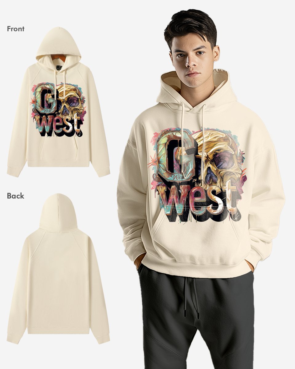 G West Multicolor Skull Oversize Hoodie - G West