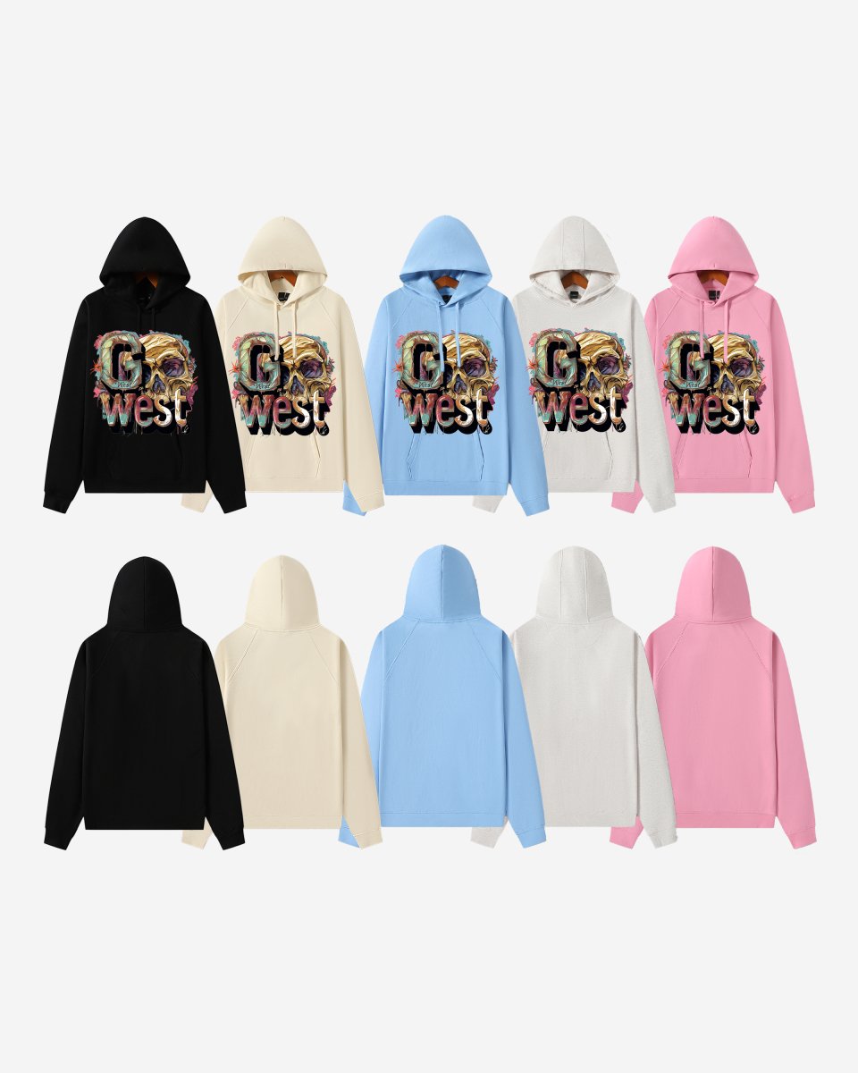 G West Multicolor Skull Oversize Hoodie - G West