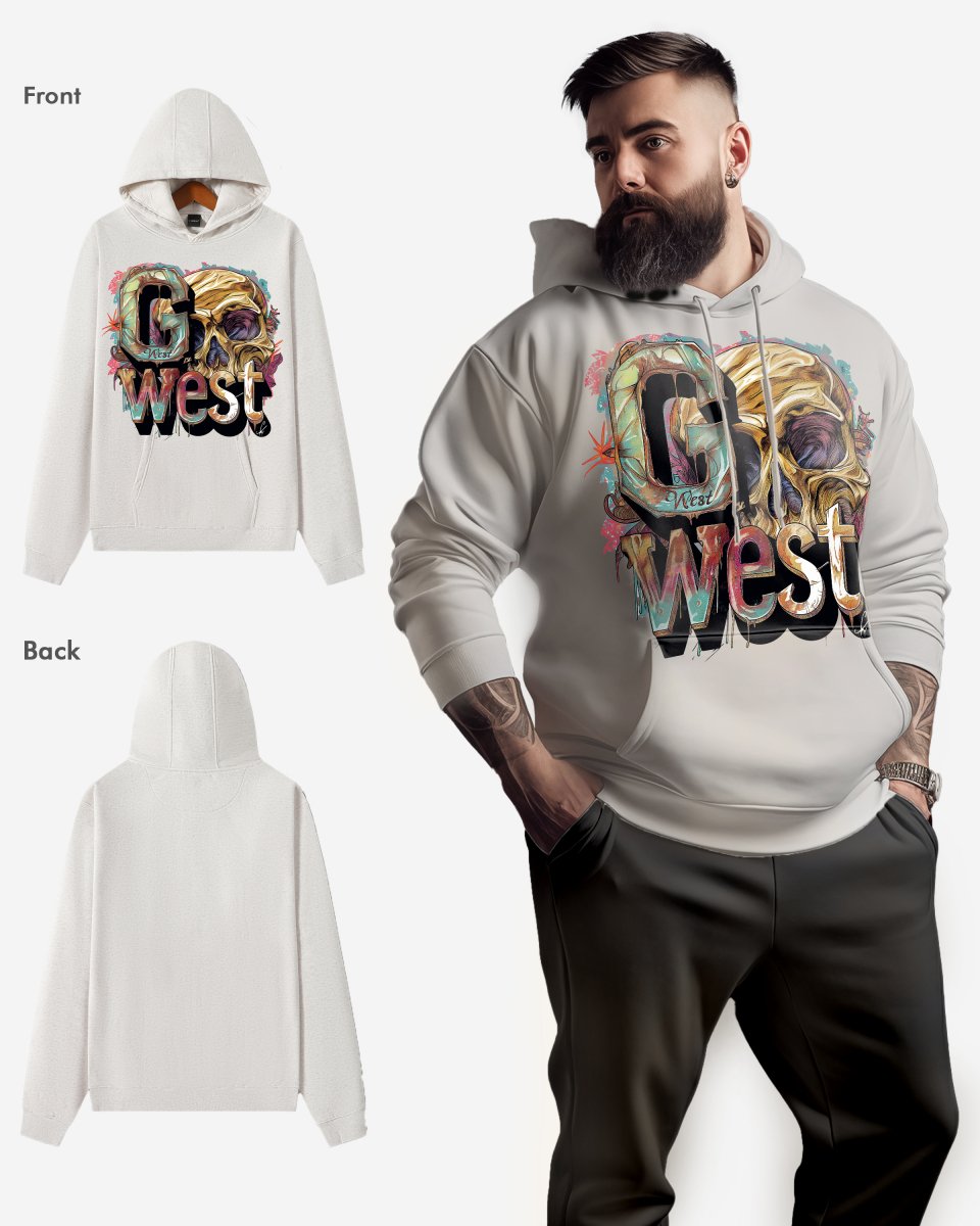 G West Multicolor Skull Oversize Hoodie - G West