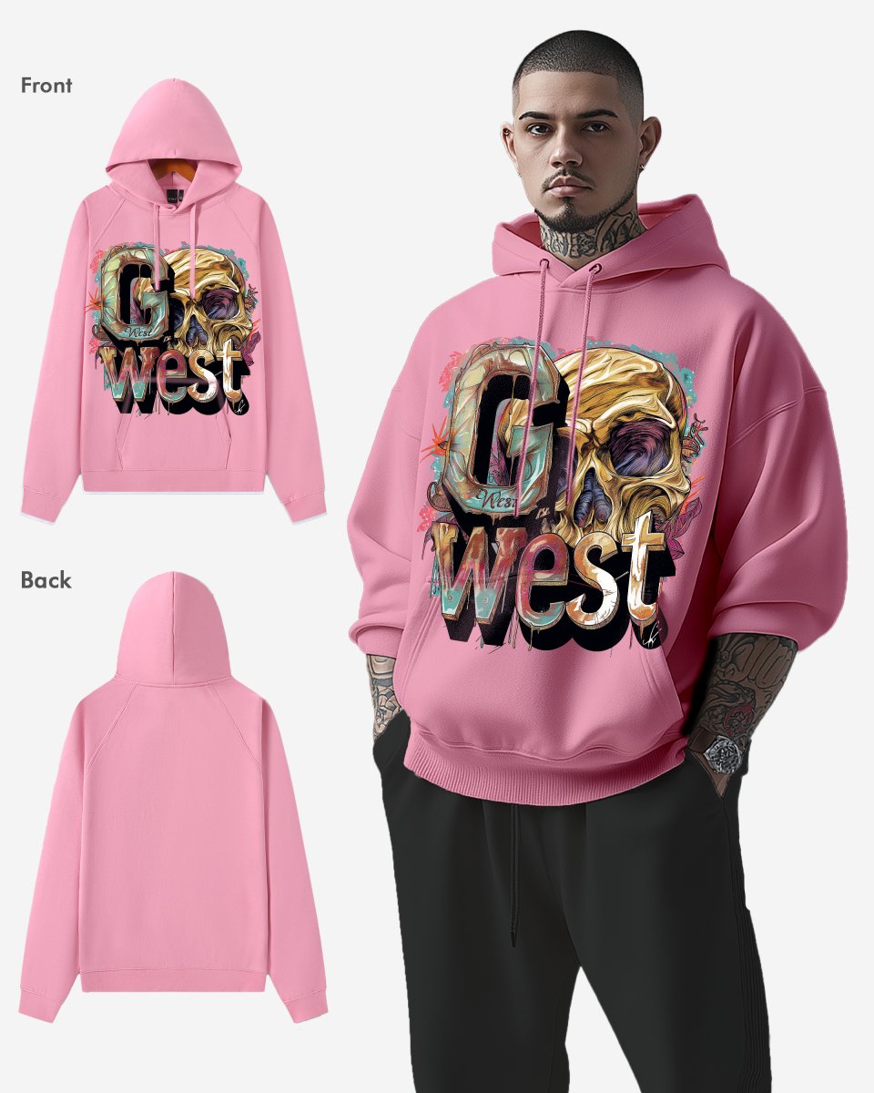 G West Multicolor Skull Oversize Hoodie - G West