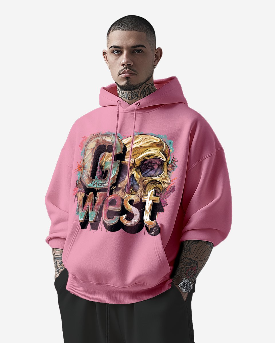 G West Multicolor Skull Oversize Hoodie - G West