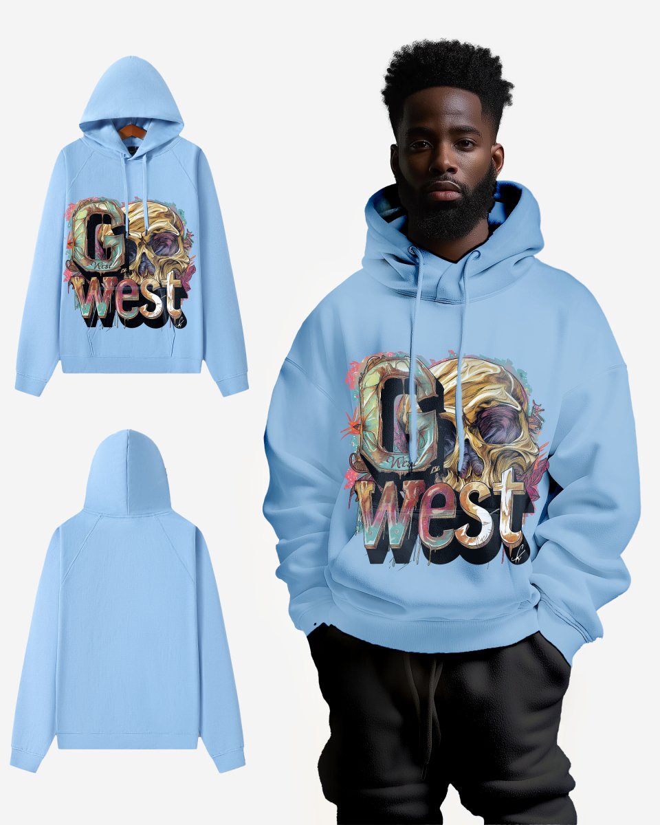 G West Multicolor Skull Oversize Hoodie - G West