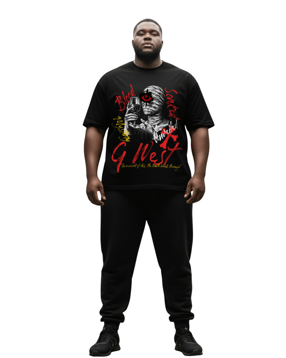 G West Mystery Unveiled Big And Tall Oversized T-Shirt - G West