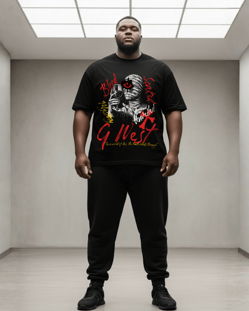 G West Mystery Unveiled Big And Tall Oversized T-Shirt - G West