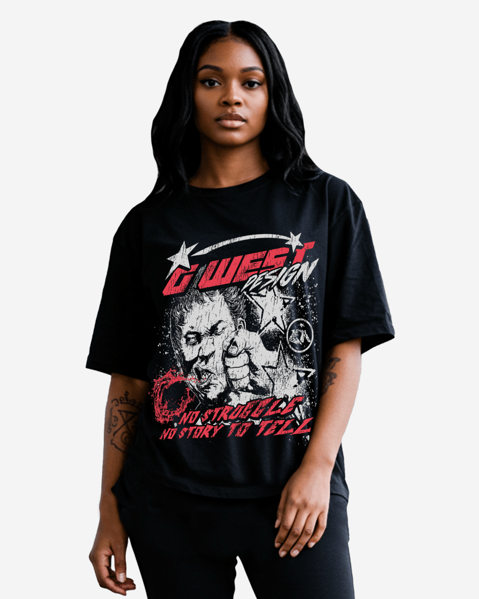 G West No Struggle No Story Oversized Tee - WOMEN - G West