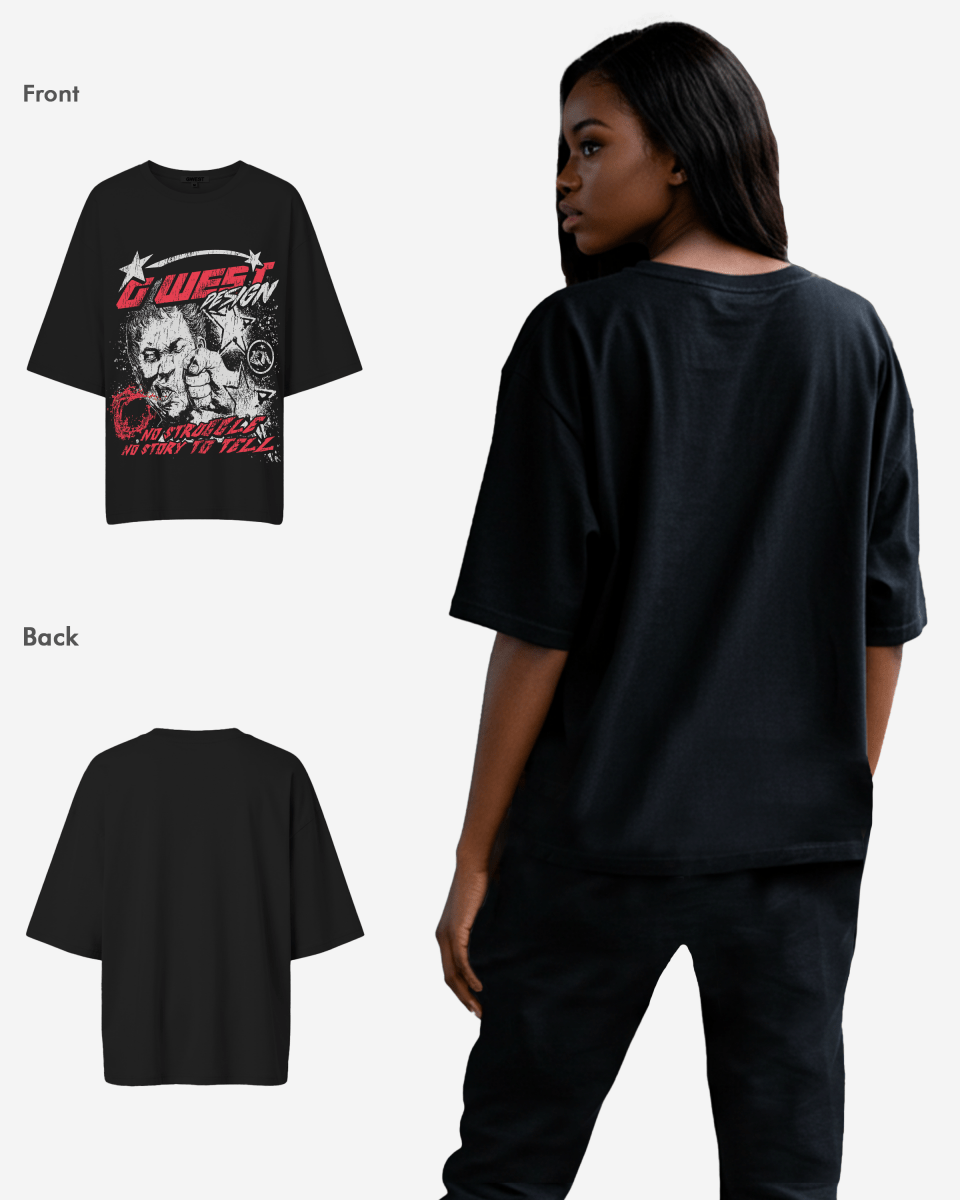 G West No Struggle No Story Oversized Tee - WOMEN - G West