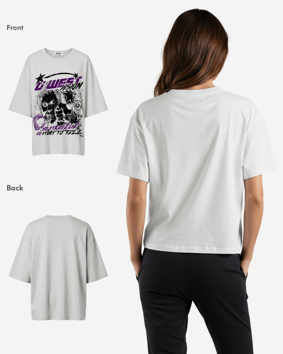 G West No Struggle No Story Oversized Tee - WOMEN - G West