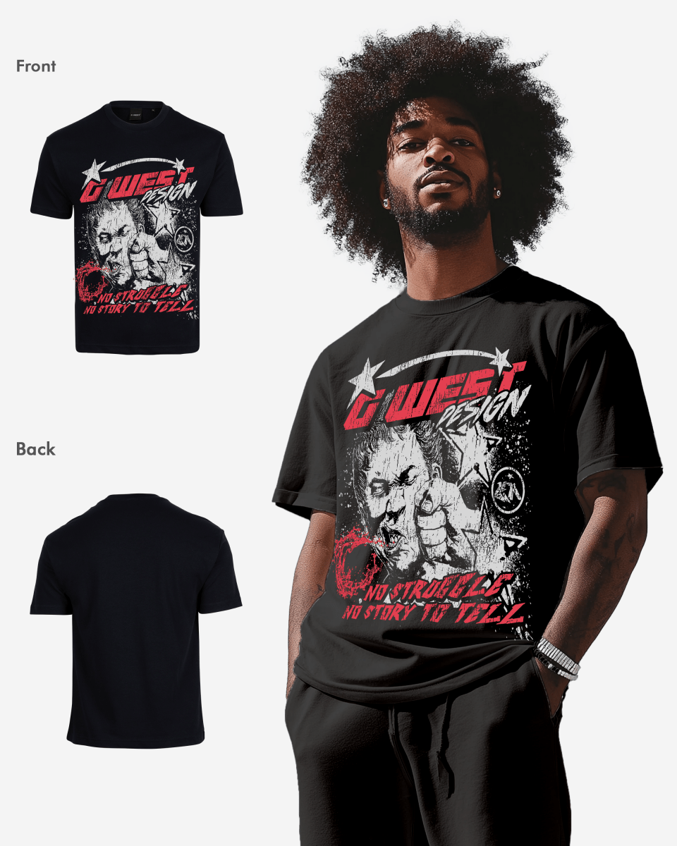 G West No Struggle No Story Oversized Tee - G West
