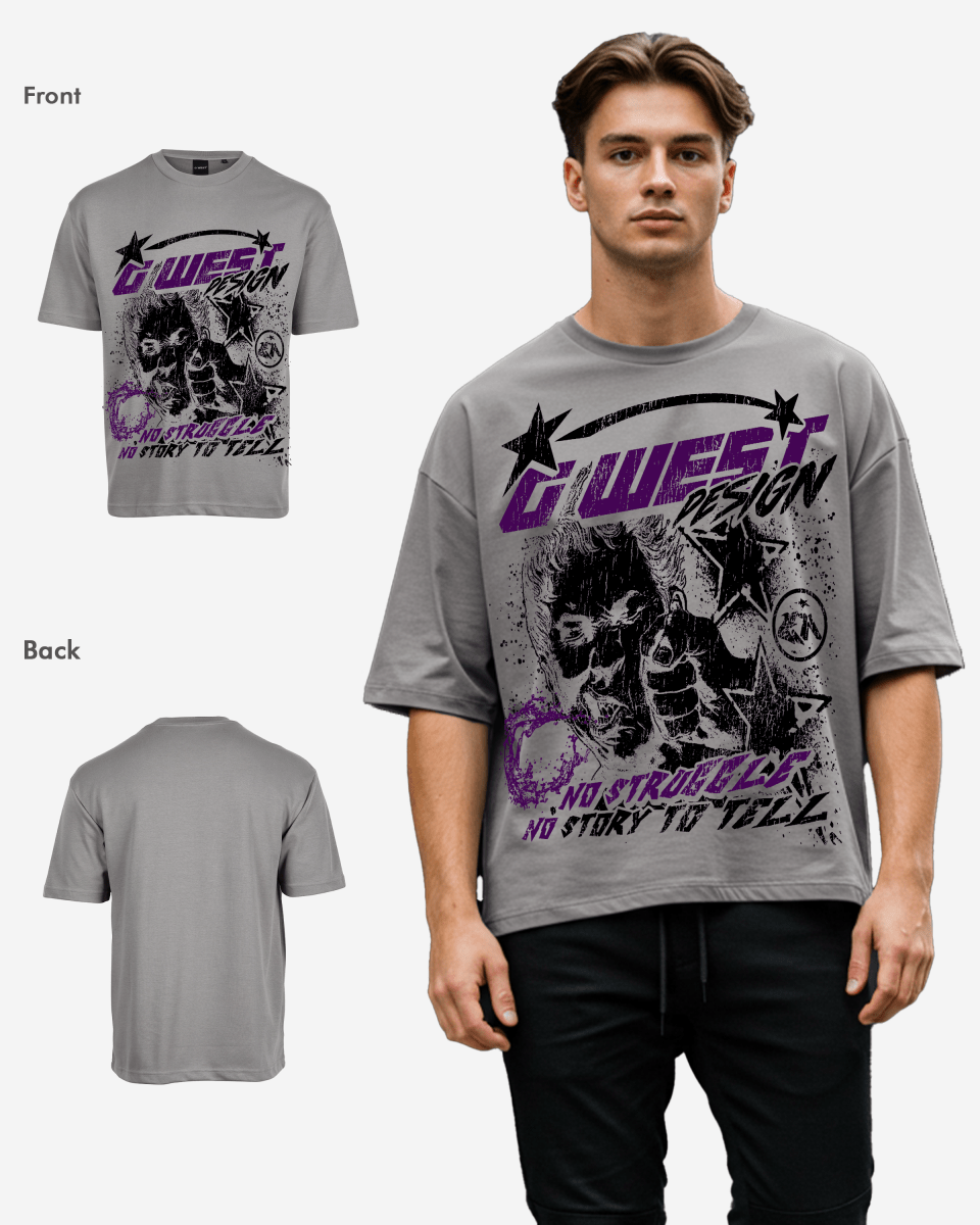 G West No Struggle No Story Oversized Tee - G West