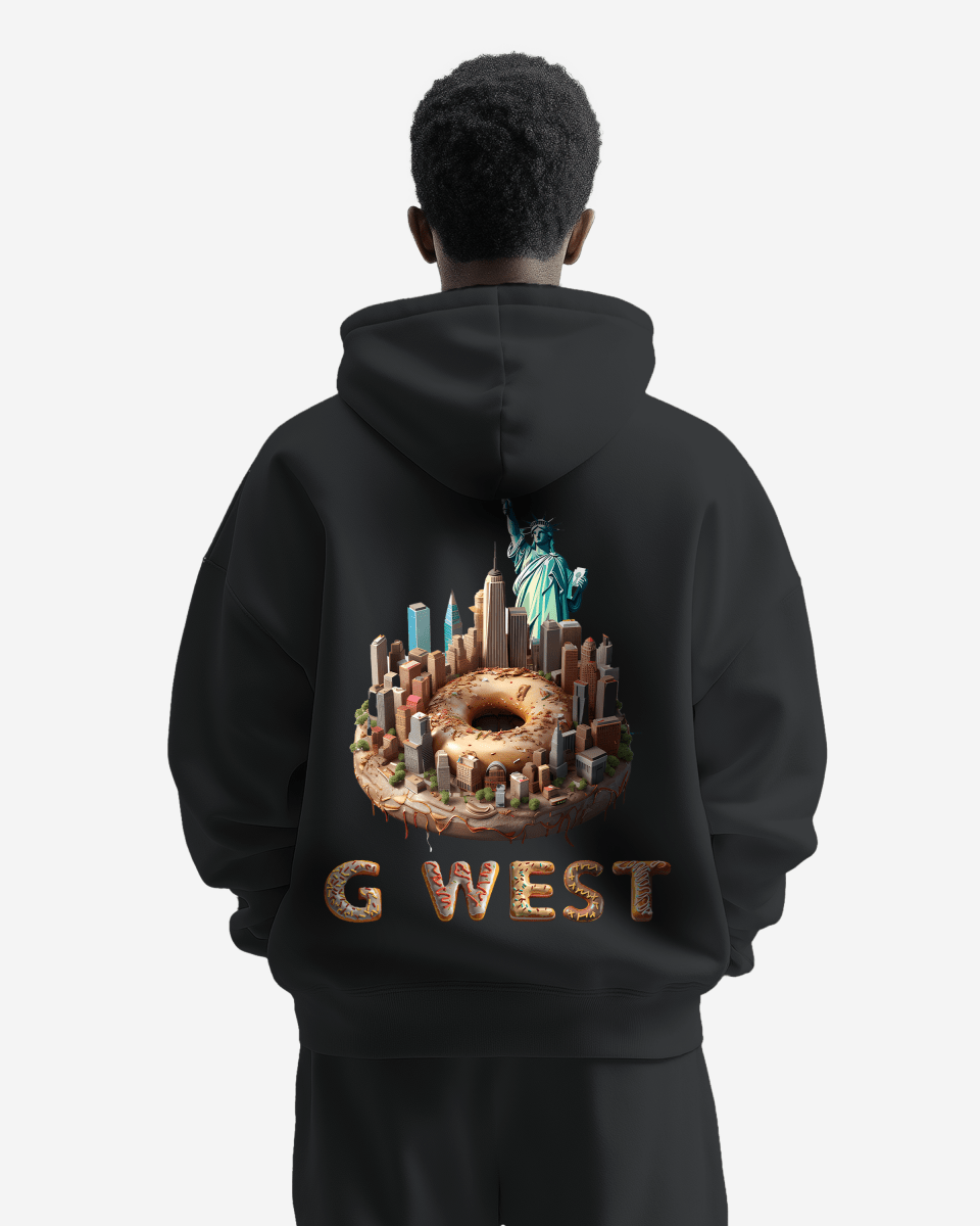 G West Nyc Donut Heavy Premium Oversize Hoodie - G West