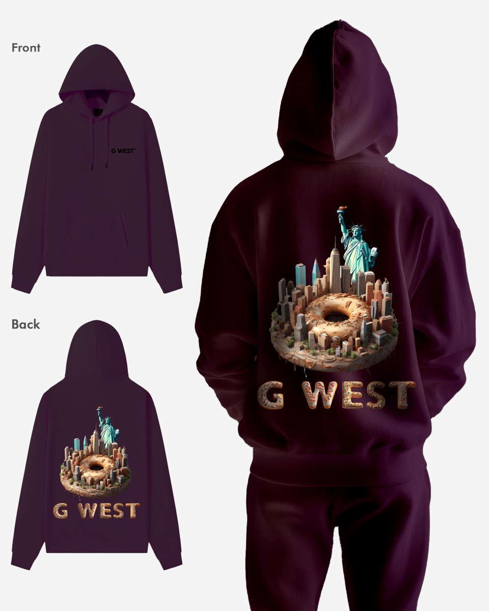 G West Nyc Donut Heavy Premium Oversize Hoodie - G West