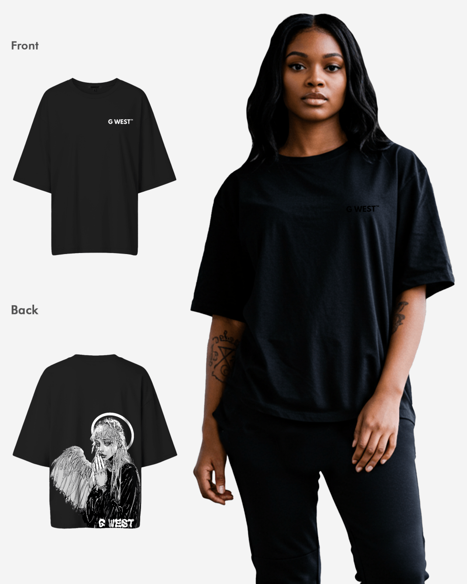 G West Oversized Angel Girl Tee - WOMEN - G West