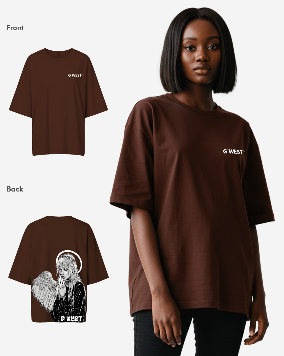 G West Oversized Angel Girl Tee - WOMEN - G West