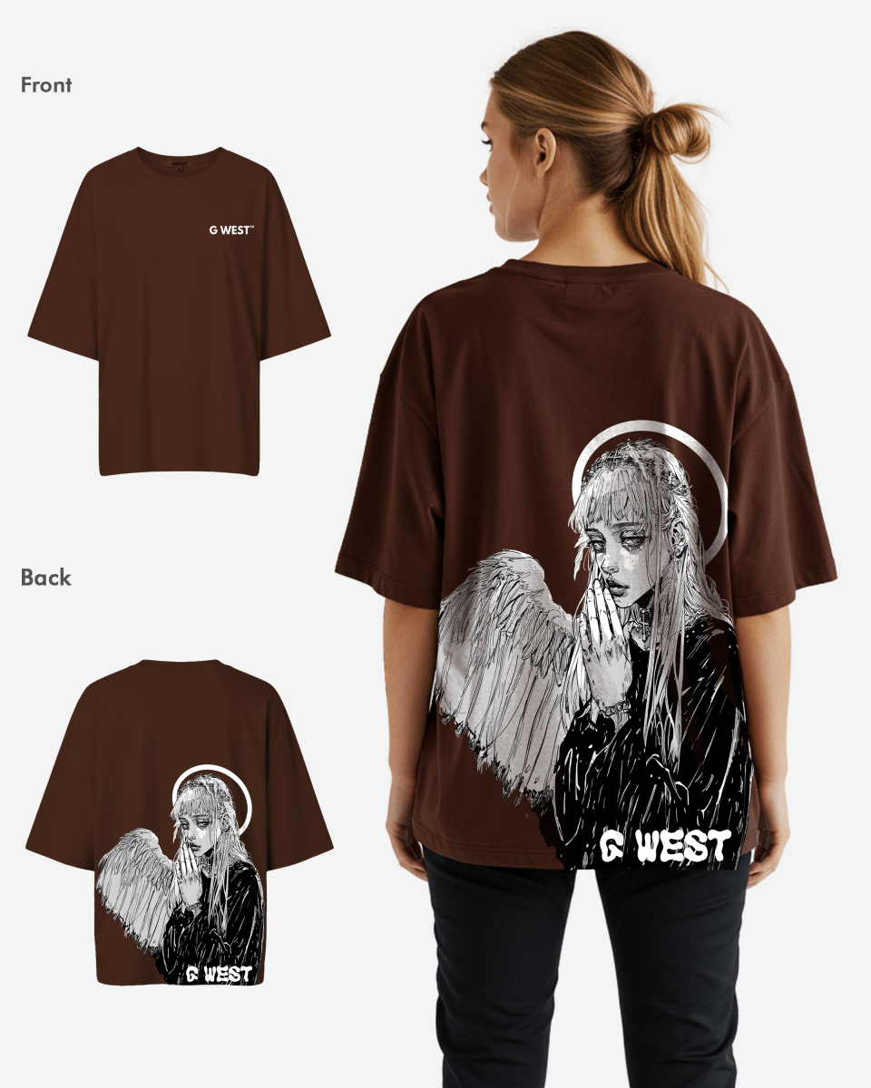 G West Oversized Angel Girl Tee - WOMEN - G West