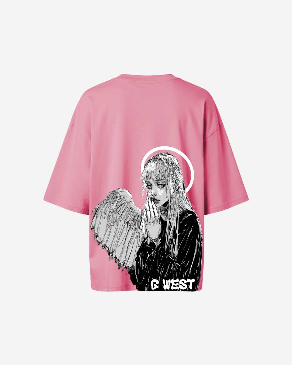 G West Oversized Angel Girl Tee - WOMEN - G West