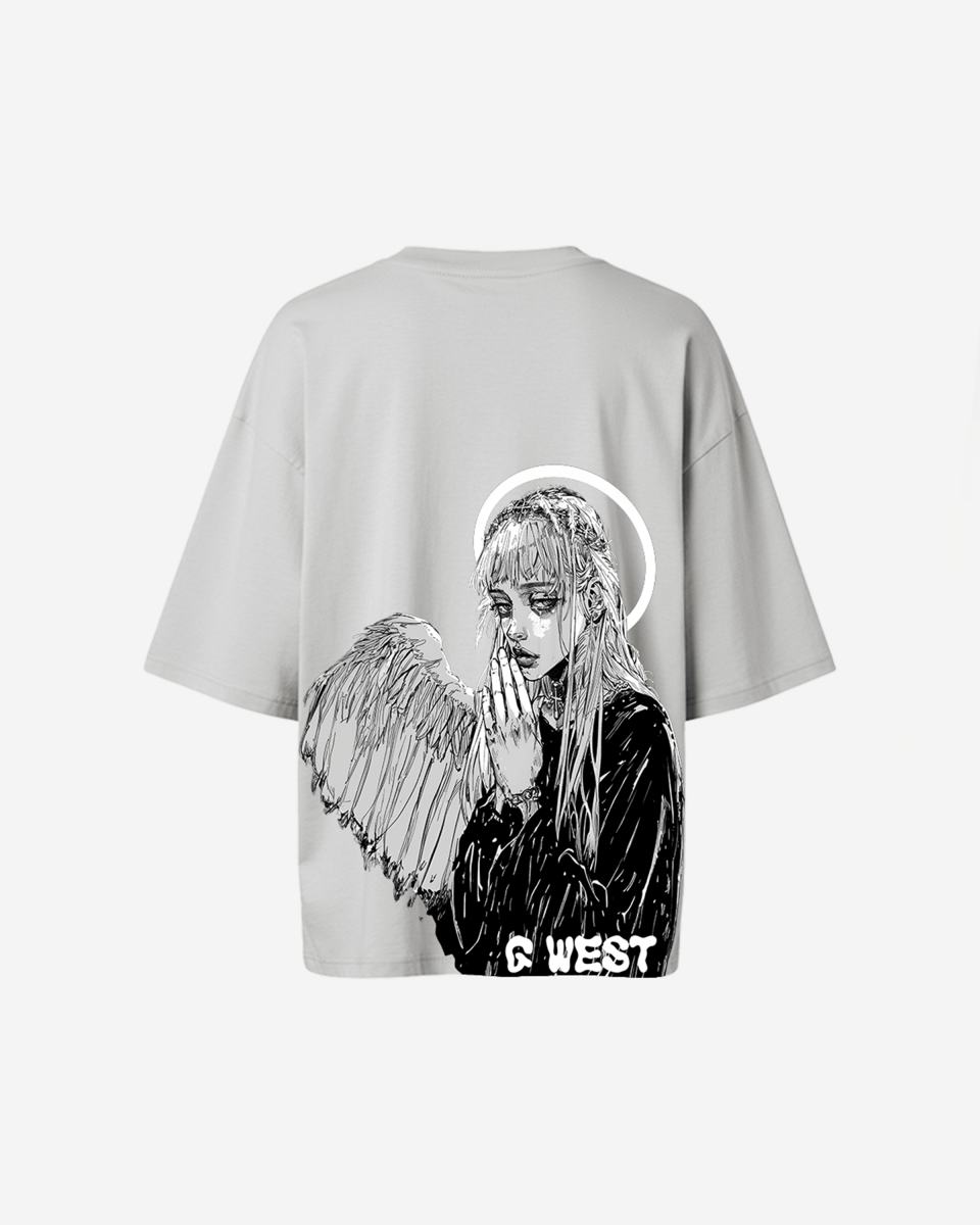 G West Oversized Angel Girl Tee - WOMEN - G West