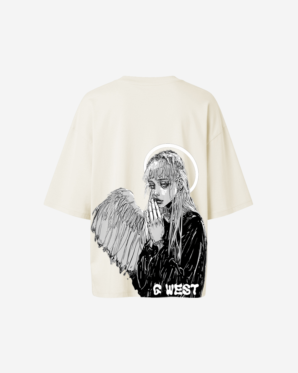 G West Oversized Angel Girl Tee - WOMEN - G West