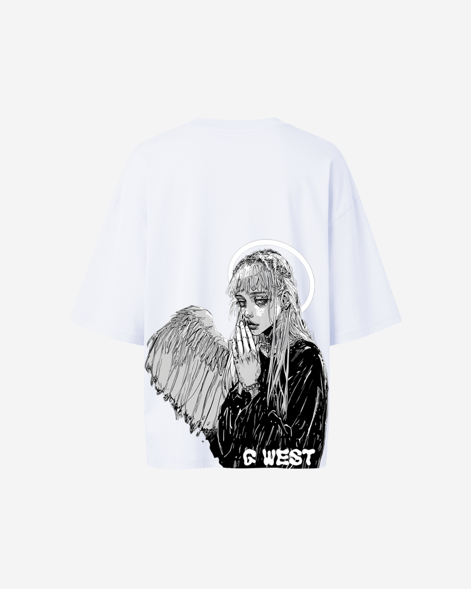 G West Oversized Angel Girl Tee - WOMEN - G West