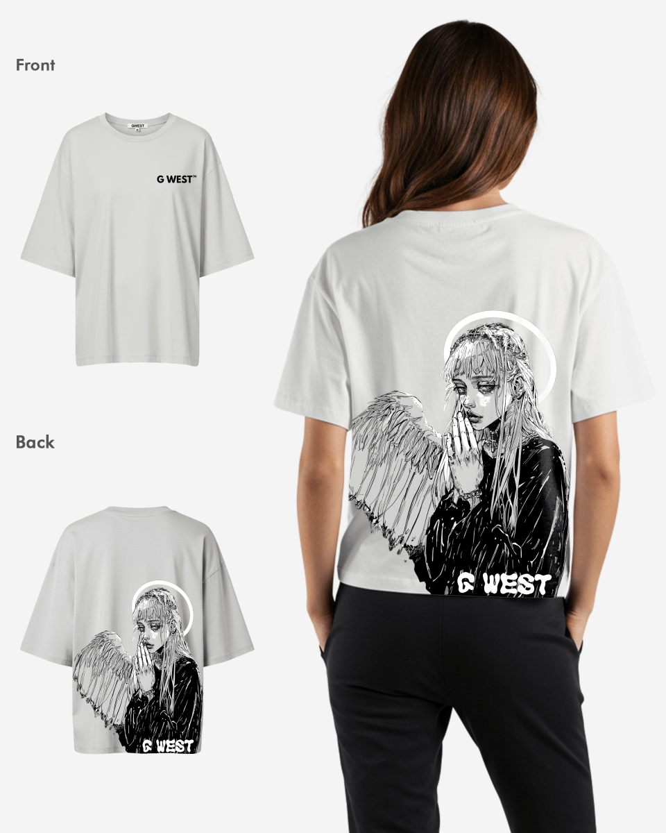 G West Oversized Angel Girl Tee - WOMEN - G West