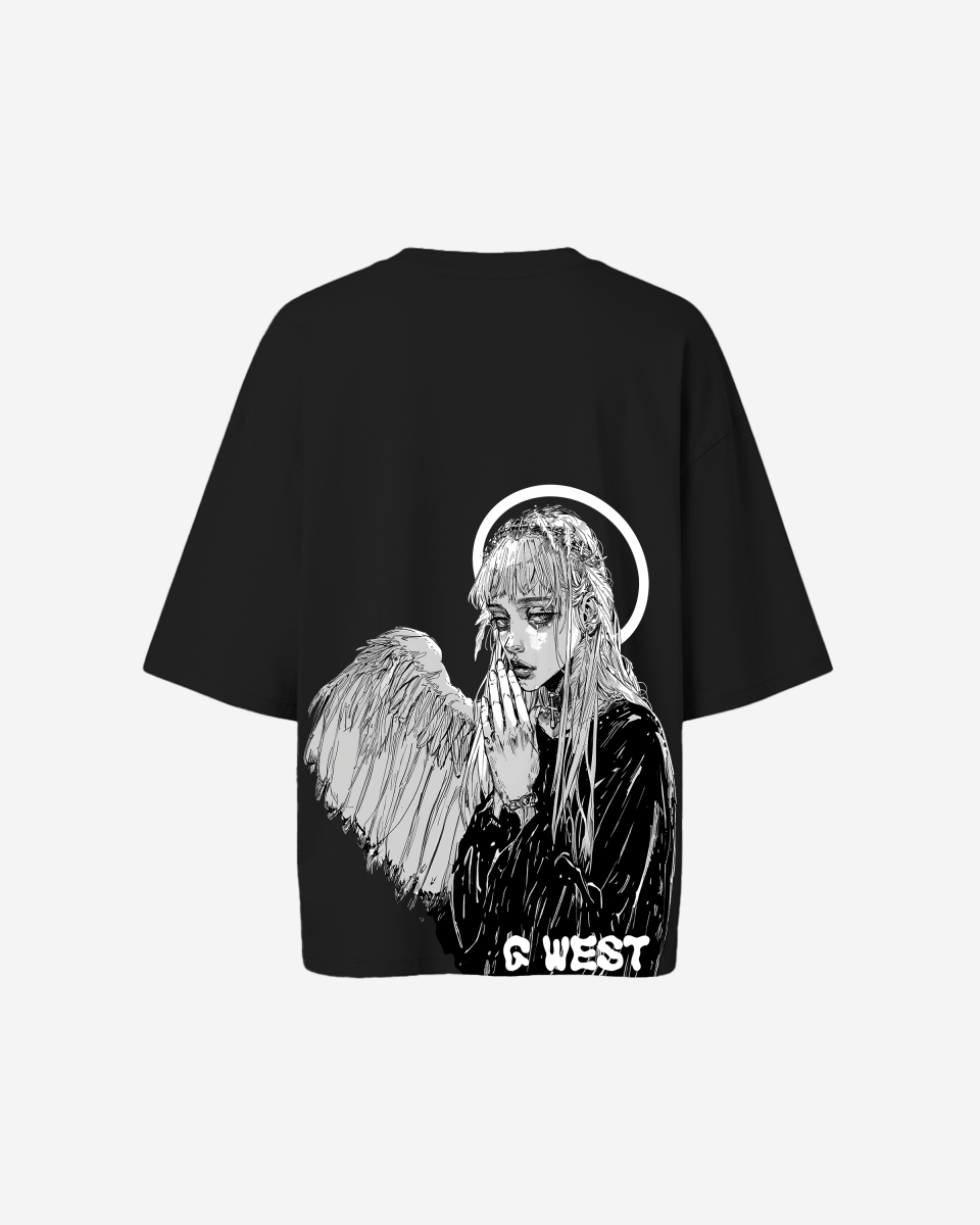 G West Oversized Angel Girl Tee - WOMEN - G West