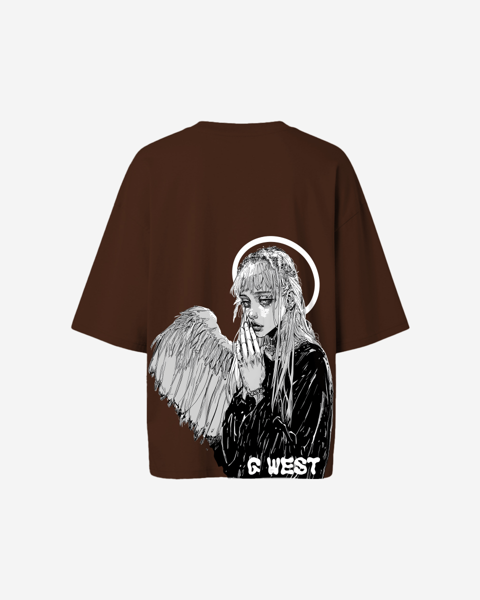 G West Oversized Angel Girl Tee - WOMEN - G West