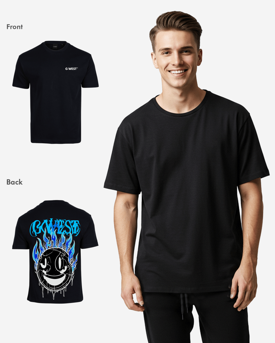 G West Oversized Aqua Smile Tee - G West