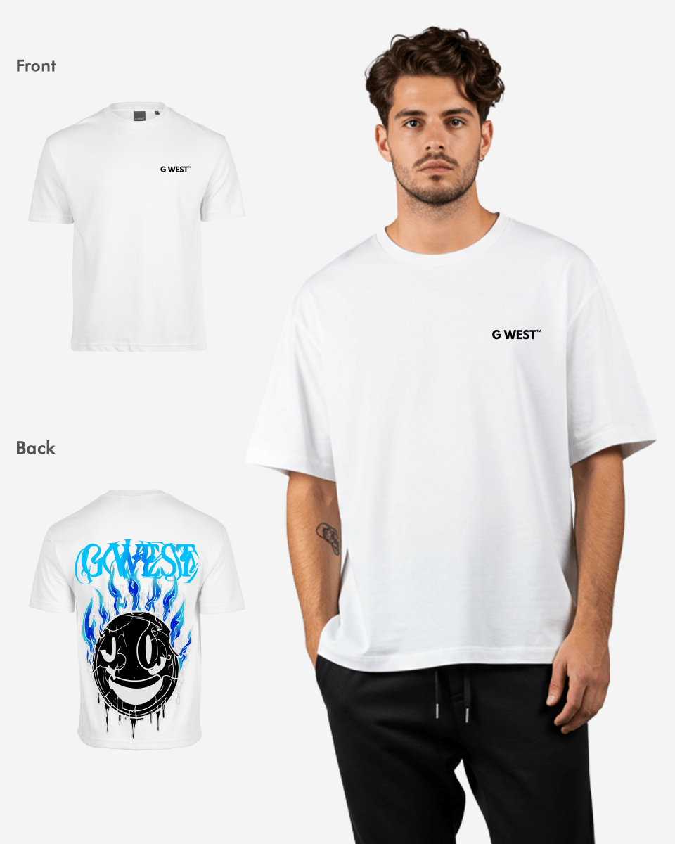 G West Oversized Aqua Smile Tee - G West