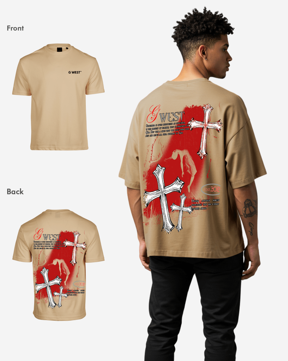 G West Oversized Ascending Soul Life Style Tee Mens Style - G West